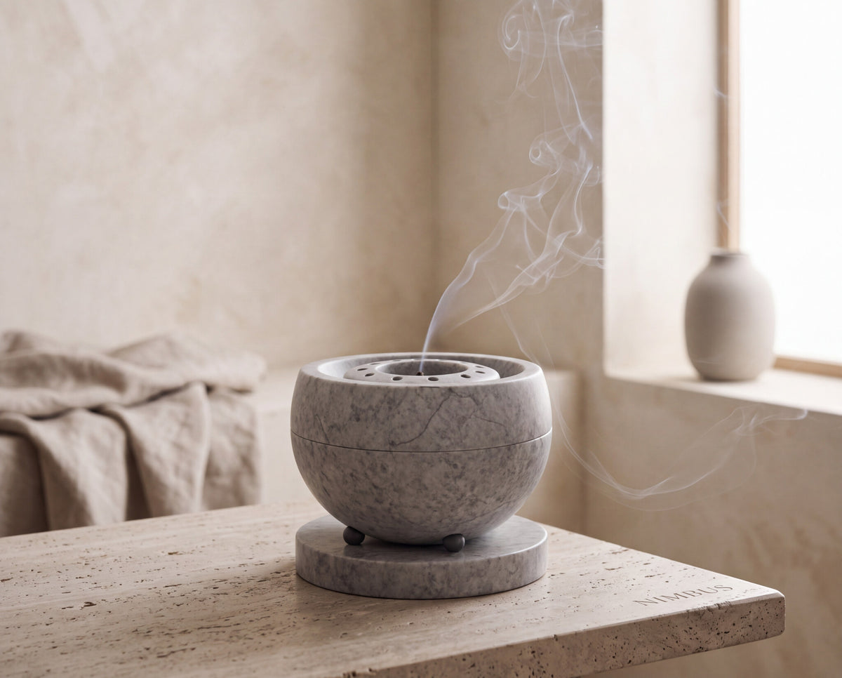 Form shaped by smoke and stone.